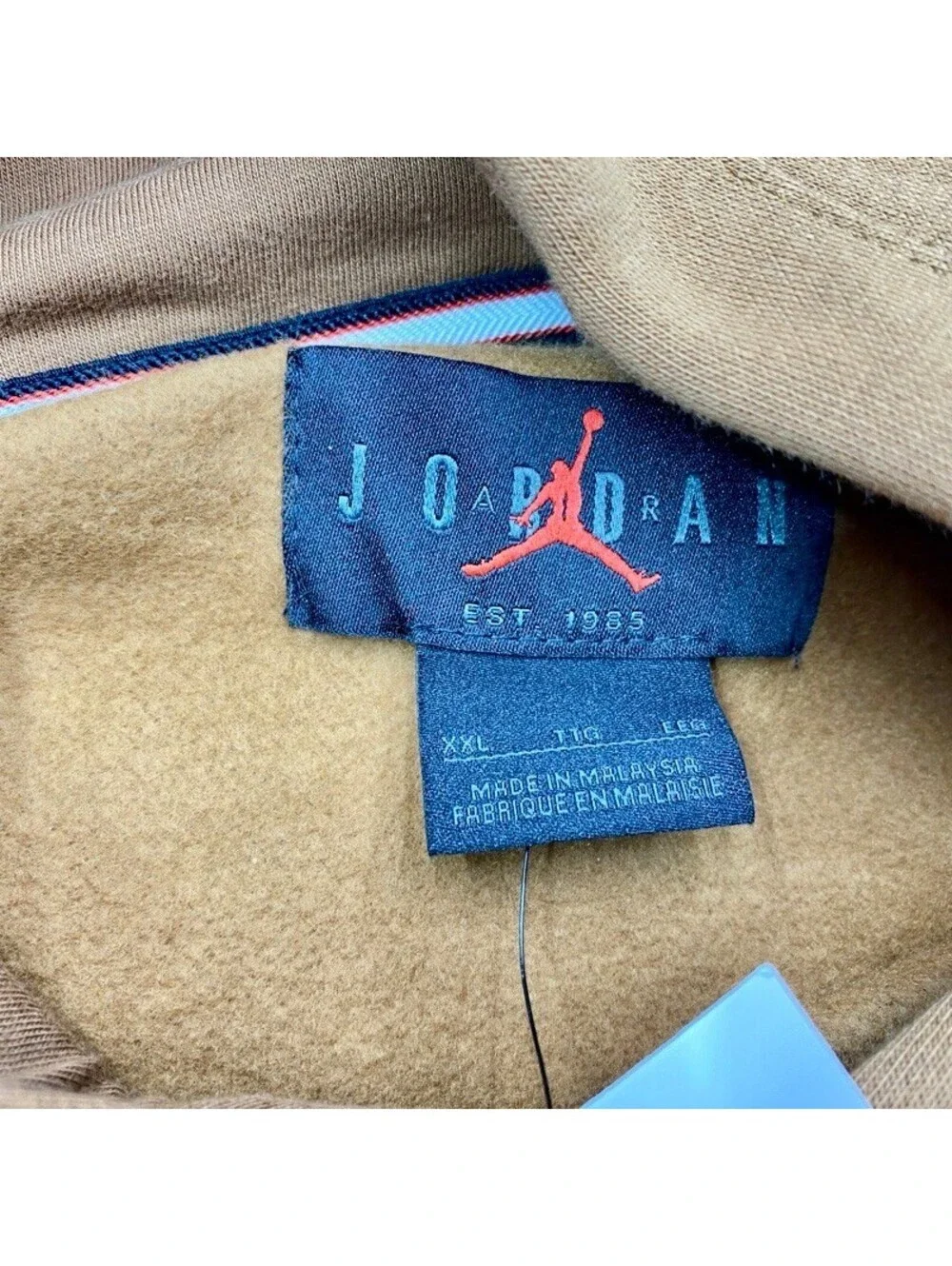 NEW Nike Jordan Jumpman 23 Logo Men’s 2XL Pullover Fleece Hoodie Brown 10311
